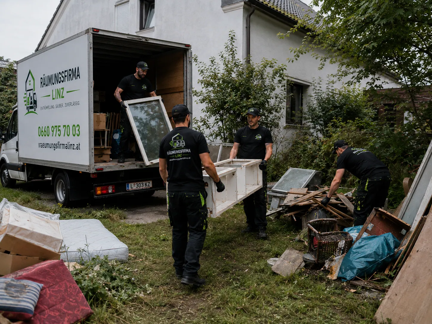 Garagenentrümpelung in Linz – Abtransport von Sperrgut durch die Räumungsfirma Linz