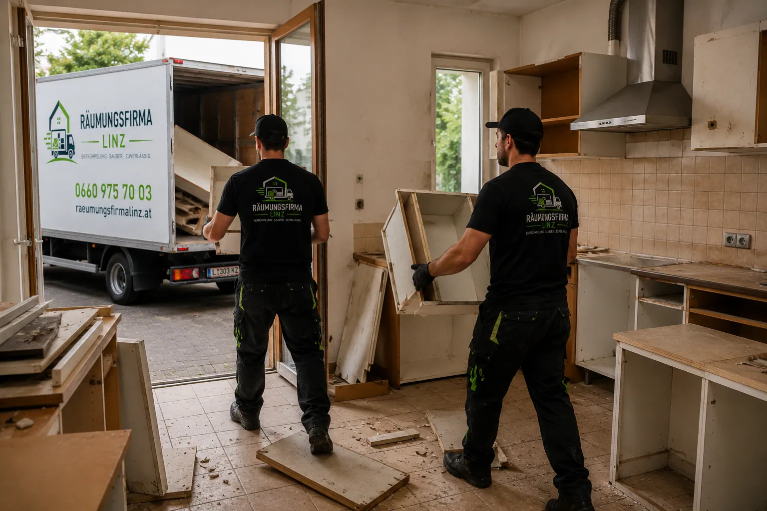 Haushaltsauflösung in Linz – Ausbau einer alten Küche